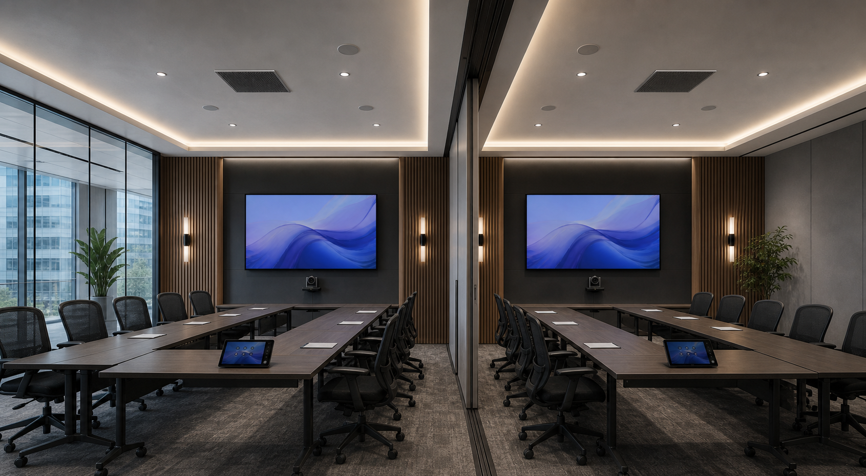Divisible combined meeting room